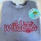 Wildcats Embroidered Sweatshirt Vintage Font