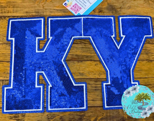 KY Kentucky Sequin 12” Iron-On Patch
