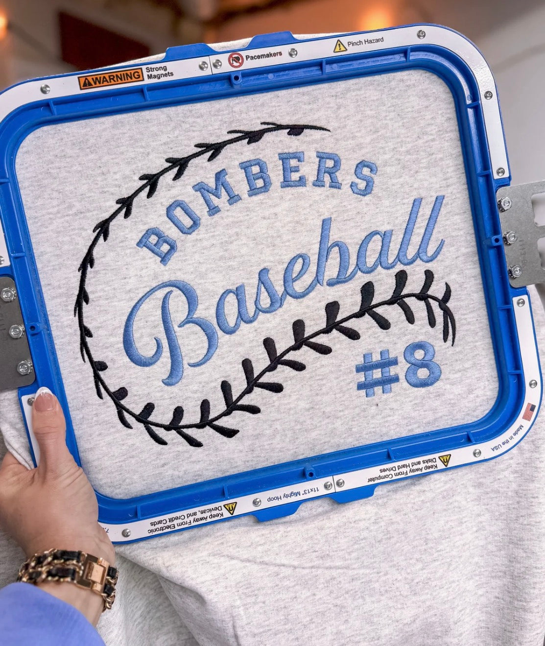 Baseball Embroidered Sweatshirt