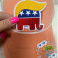 Trump Head Elephant Embroidered Hat Patch