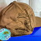 Lineman Embroidered Lasered Faux Leather Patch Twill Trucker Hat