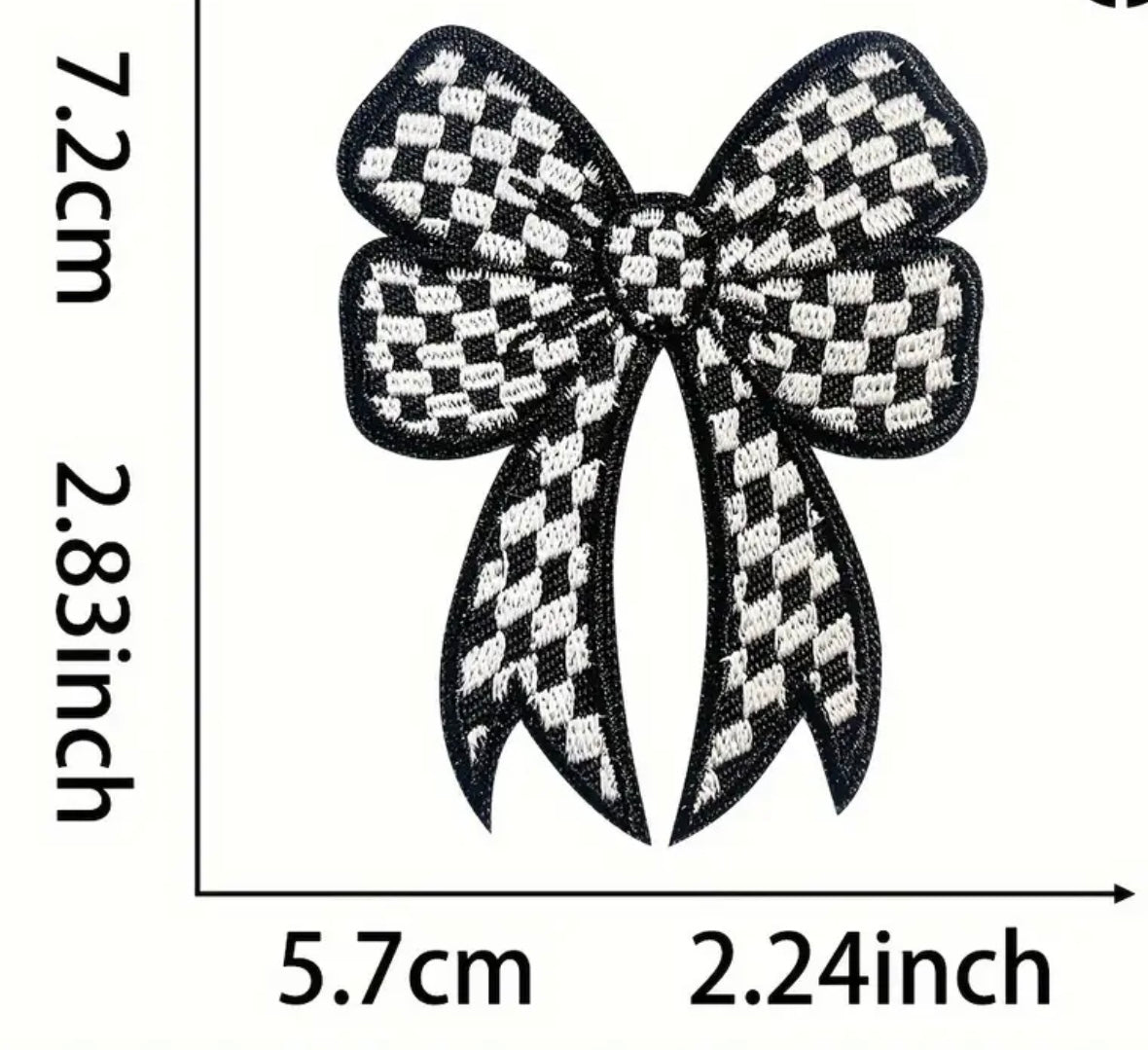 Mini Black Bow Hat Patch