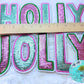 Holly Jolly Sequin 11” Iron-On Patch DIY