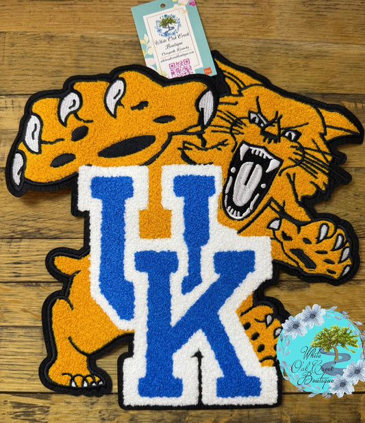 UK Wildcat Chenille 10.5” Iron-On Patch