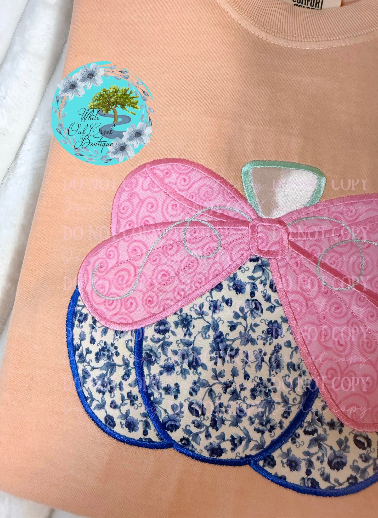 Pumpkin Appliqué Embroidered T-Shirt