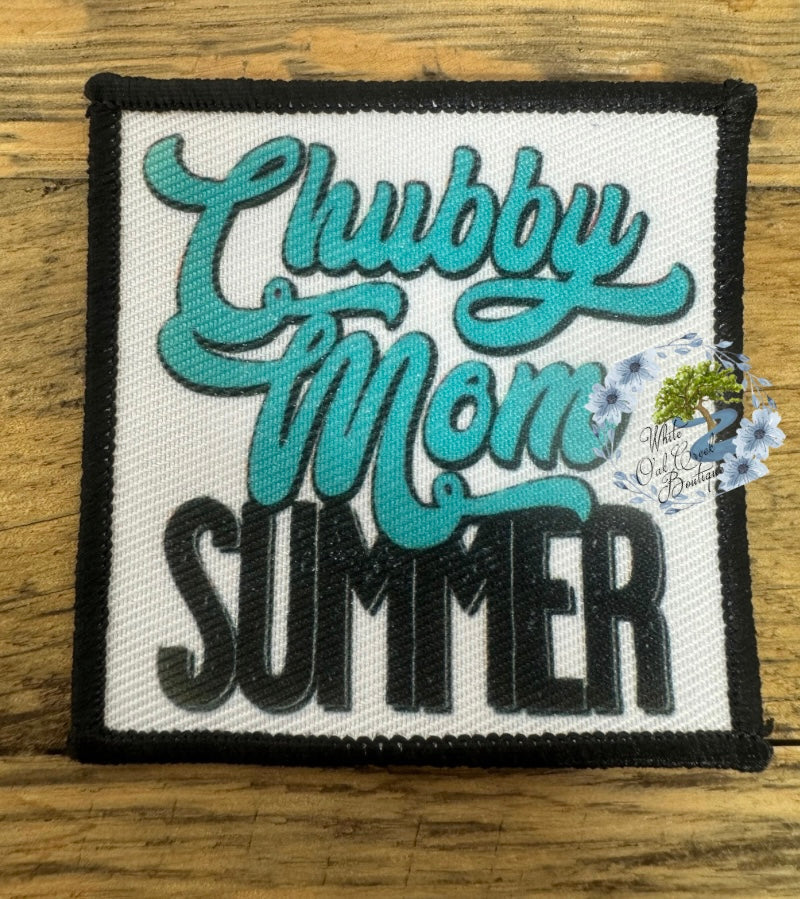 Chubby Mom Summer 2 1/2” Square Trucker Hat Patch