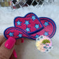 Pink Cowboy Hat Medium Embroidered Hat Patch