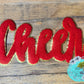 Chenille Large Cheer 10” DIY Iron On Patch