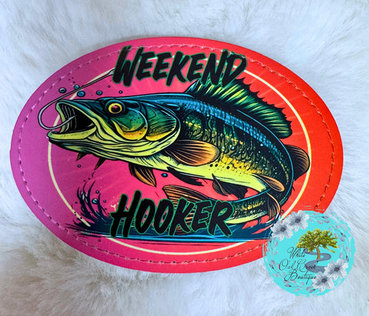 Fishing Weekend Hooker Trucker Hat Patch
