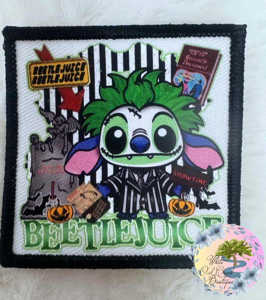 Beetle Juice 2 1/2” Square Trucker Hat Patch