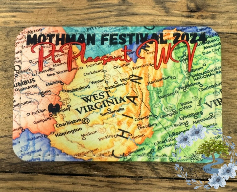 Mothman Festival Faux Leather Trucker Hat Patch