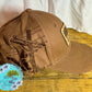 Lineman Embroidered Lasered Faux Leather Patch Twill Trucker Hat
