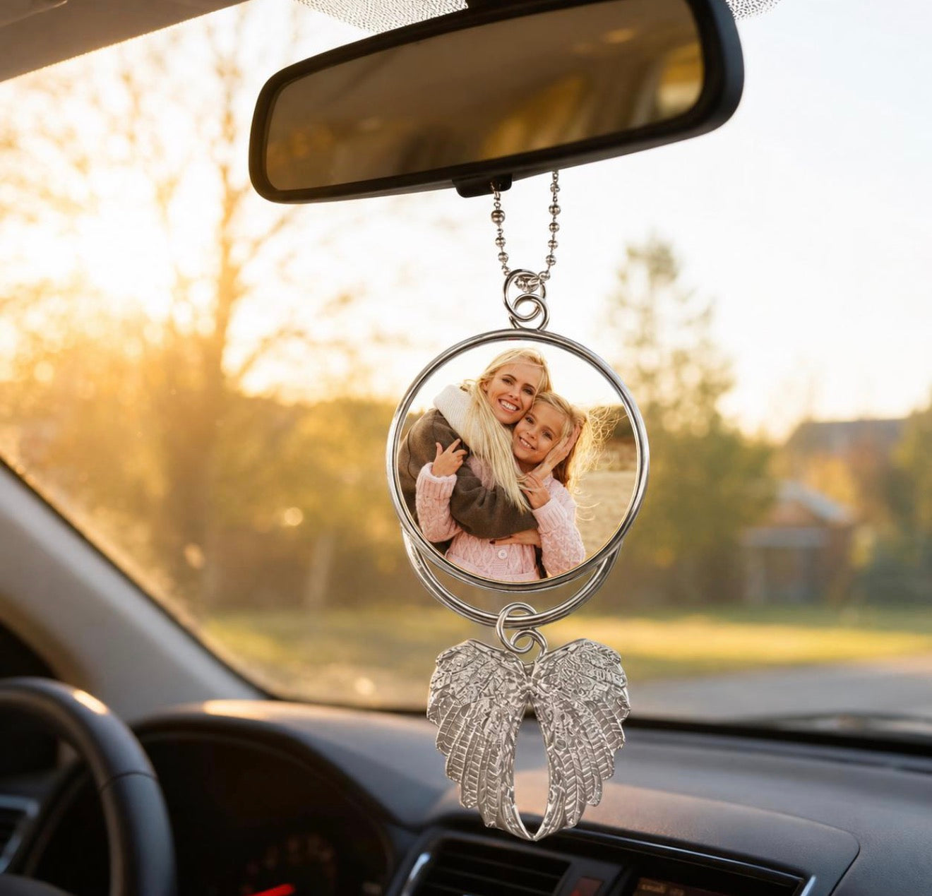 Angel Wings Photo Car Charm