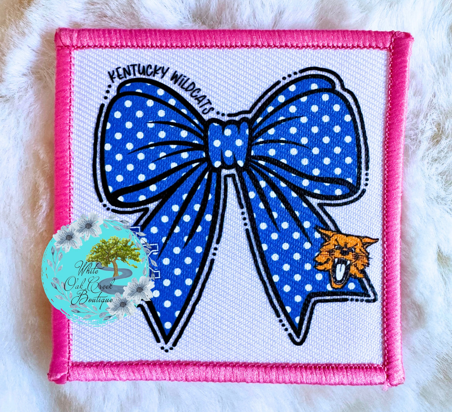 Pink Kentucky Wildcats Hat Patch