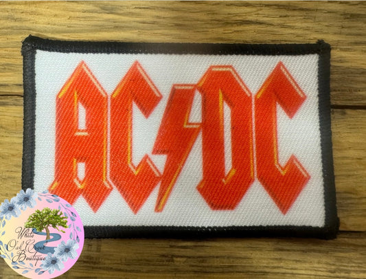 AC/DC rectangle Trucker Hat Patch