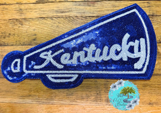 Wildcat Megaphone Sequin 11” Iron-On Patch