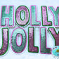 Holly Jolly Sequin 11” Iron-On Patch DIY