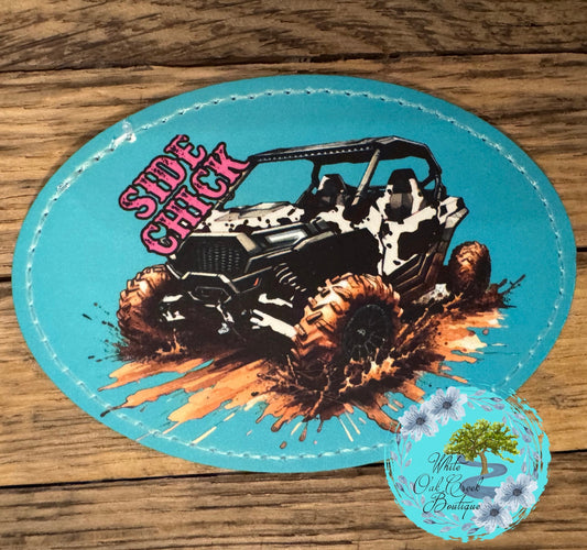 RZR Side Chick Cow Print Trucker Hat Patch