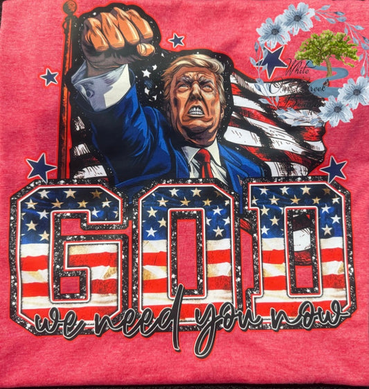 Trump God We Need You Now Felon T-Shirt