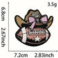 Pink Football Cowboy Bow Embroidered Hat Patch