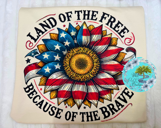 Sunflower Flag Land of the Free T-Shirt