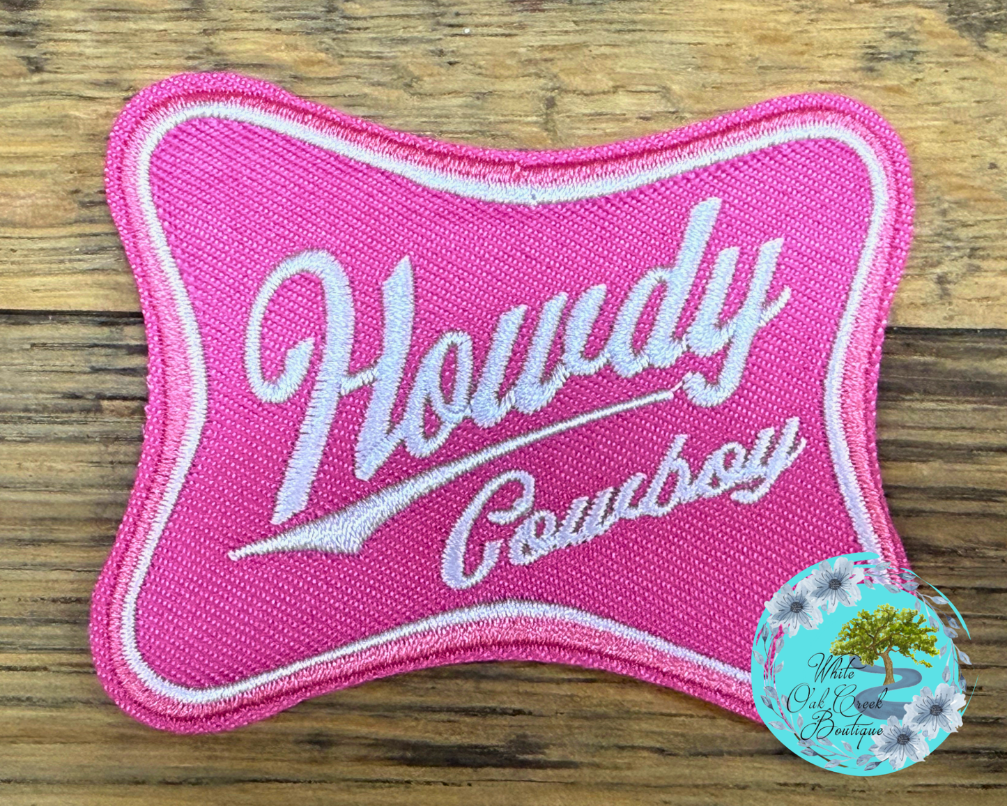 Howdy Cowboy Hat Patch
