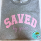 Saved by Grace Ragged Applique Embroidered Sweatshirt