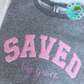 Saved by Grace Ragged Applique Embroidered Sweatshirt