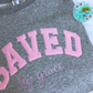 Saved by Grace Ragged Applique Embroidered Sweatshirt