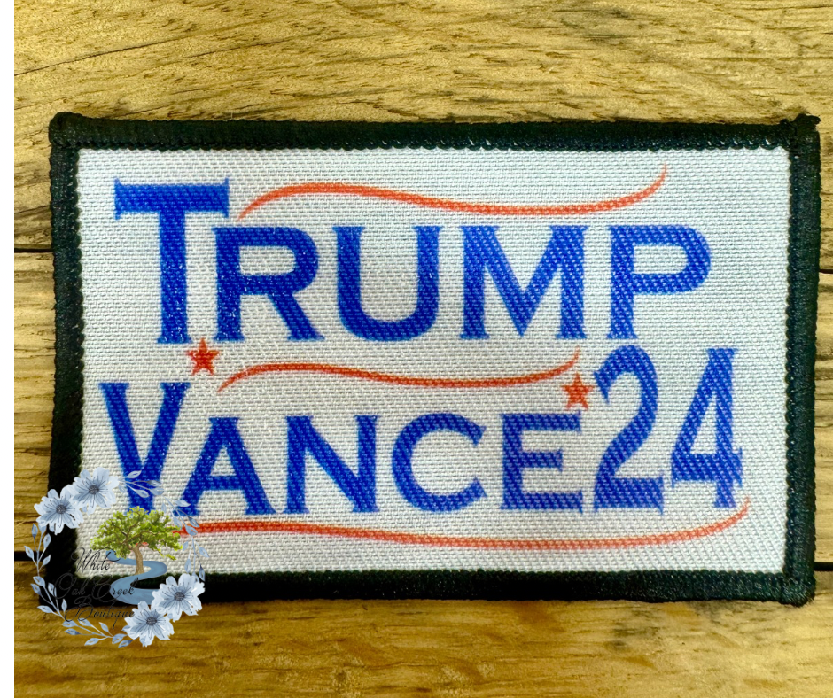 Trump Vance 2024 rectangle Trucker Hat Patch