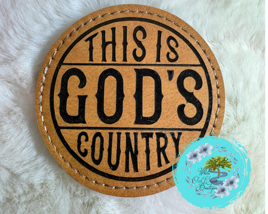 This is God’s Country Lasered Hat Patch