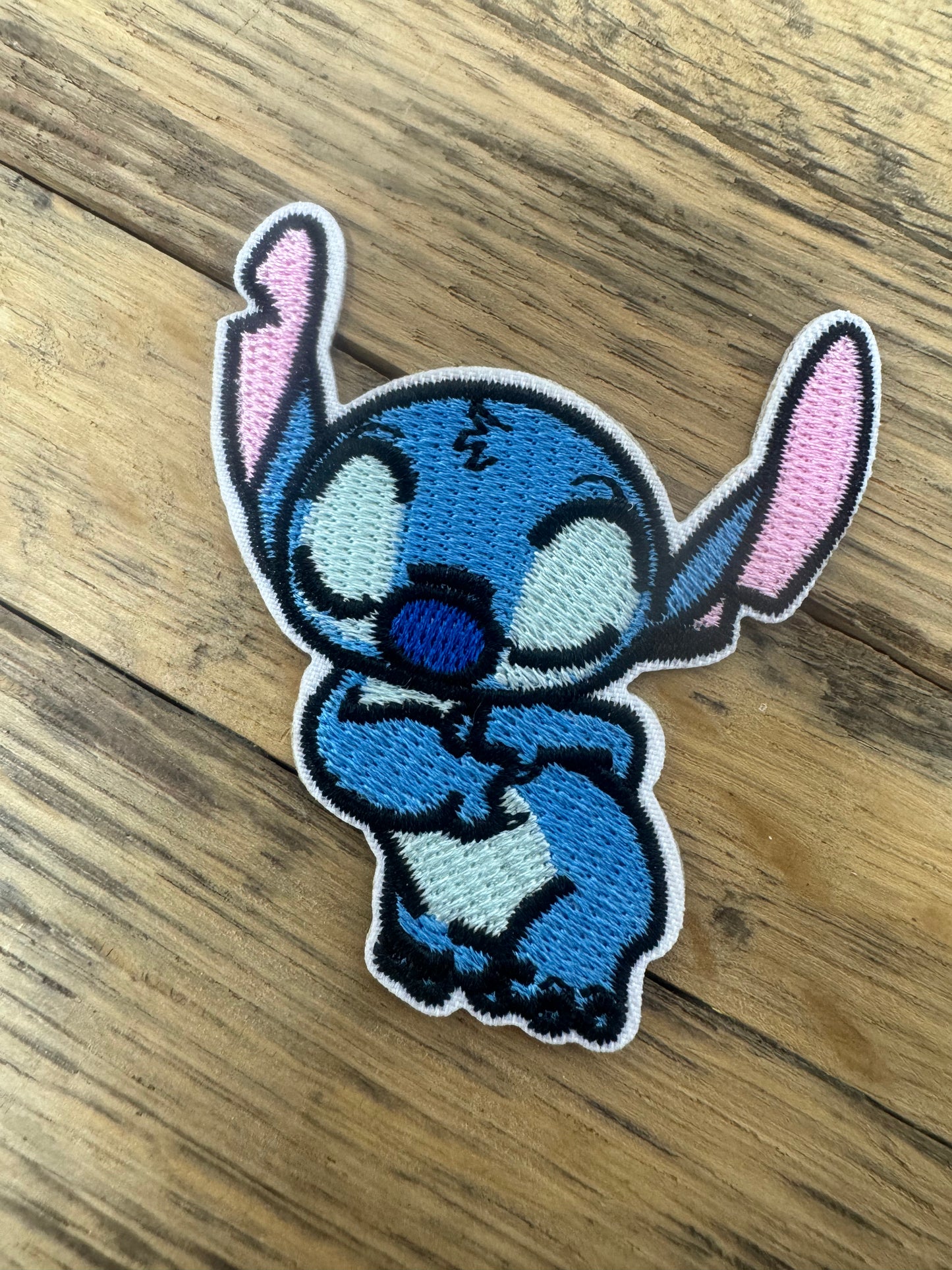 Stitch Shy Embroidered Hat Patch