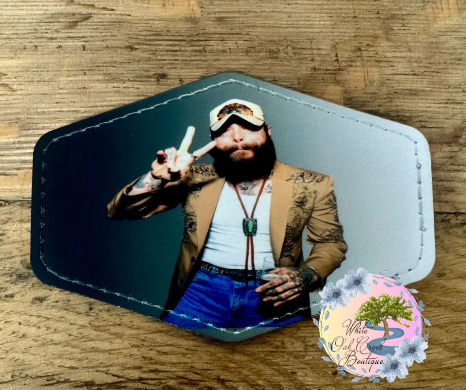 Post Malone Peace Hat Patch