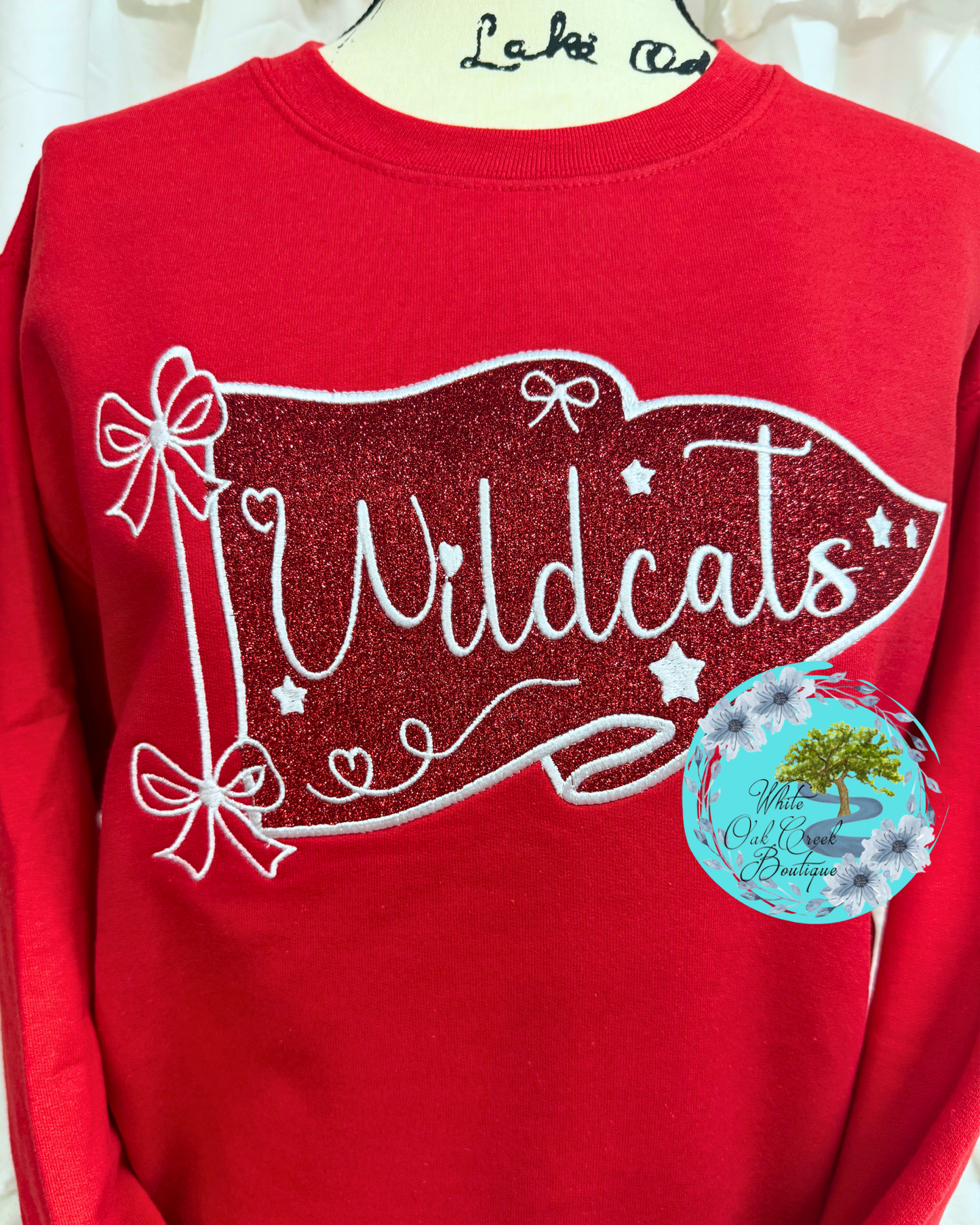 Custom Glitter Pennant Flag Sweatshirt