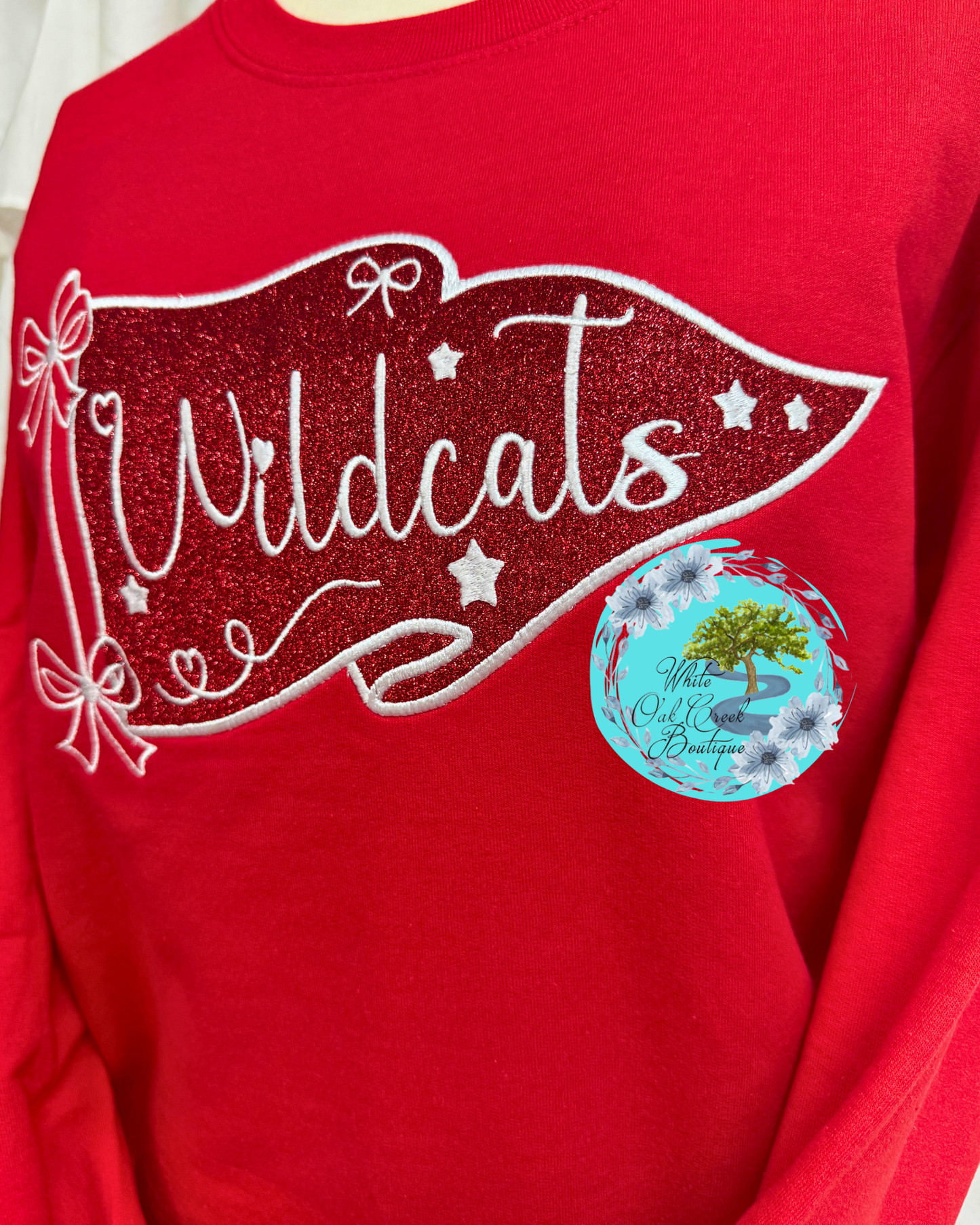 Custom Glitter Pennant Flag Sweatshirt