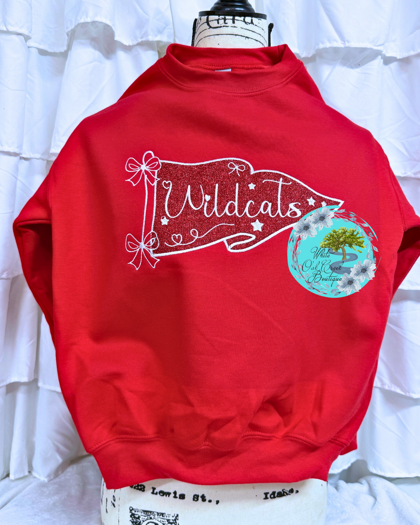 Custom Glitter Pennant Flag Sweatshirt