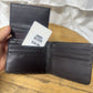 Leather Wallet Black with Longhorn Concho