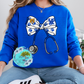 Kentucky Nurse Stethoscope Bow Sweatshirt