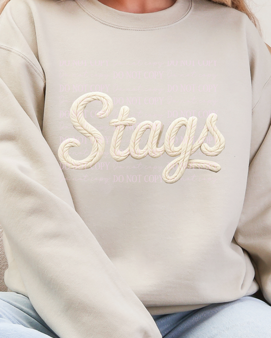 DTF Transfer Stags Faux Yarn