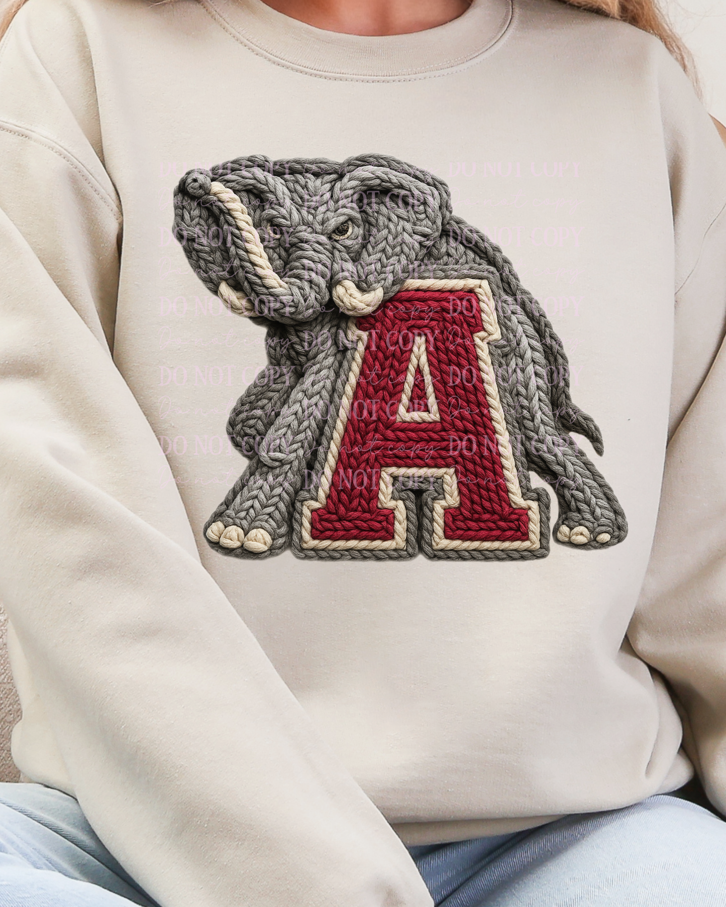 DTF Transfer Alabama Faux Yarn