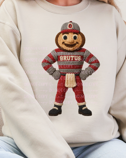 DTF Transfer Ohio State Buckeyes Brutus Yarn