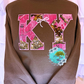 Pink Camo Appliqué Sweatshirt
