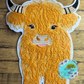 Large Highland Cow Chenille 10” Iron-on Patch