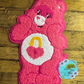 Chenille Medium Pink Bear 10” Iron on patch