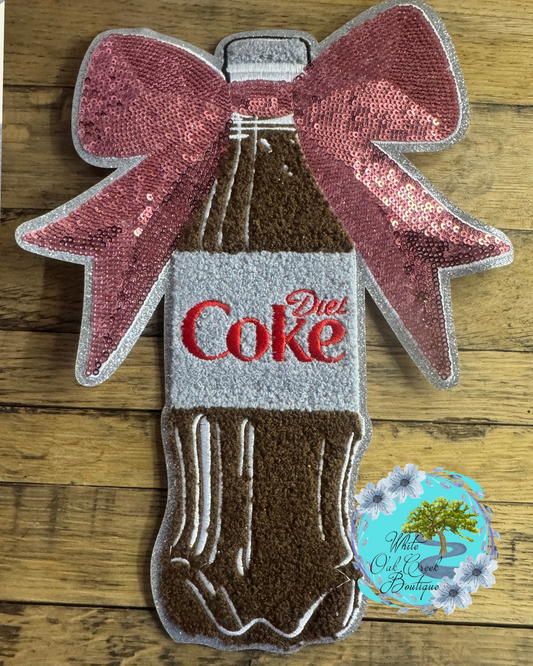 Diet Coke Chenille Sequin Large Patch