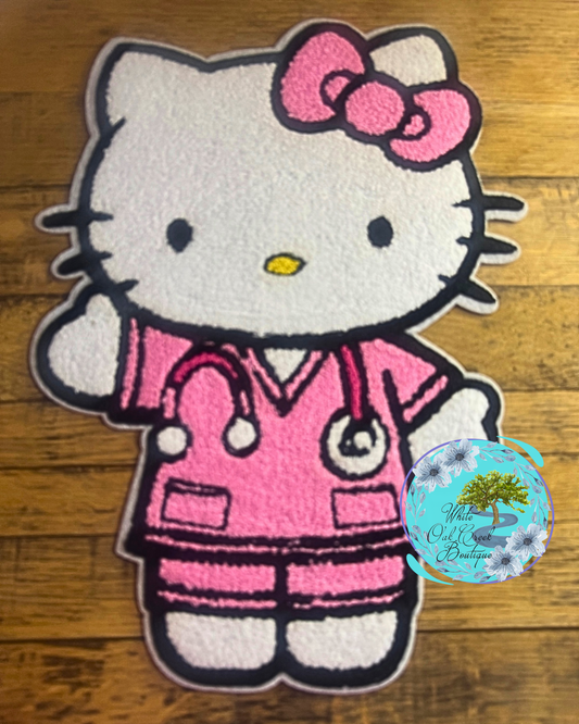 Kitty Nurse 13” Large Chenille Patches