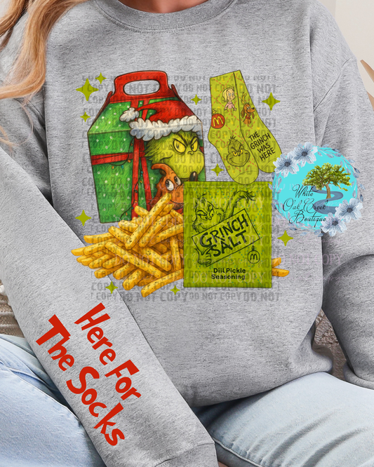 DTF Transfer Im here for the socks with bonus sleeve