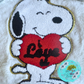 Snoopy I Love You 9” Chenille Patch