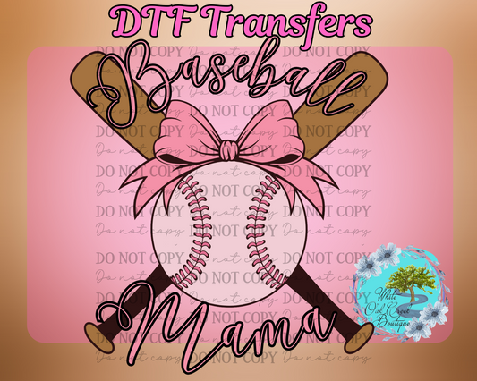DTF Transfer Baseball Mama