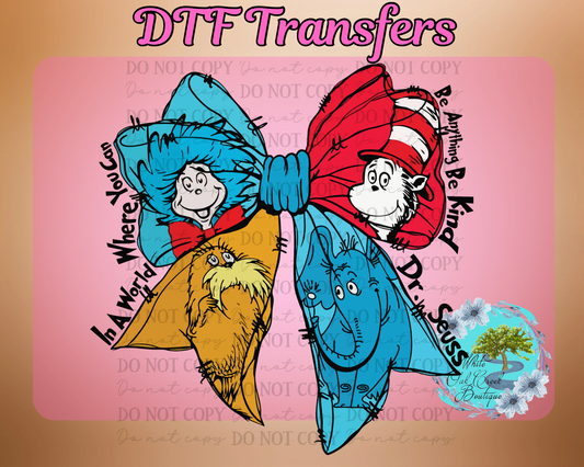 DTF Transfer Reading Bow